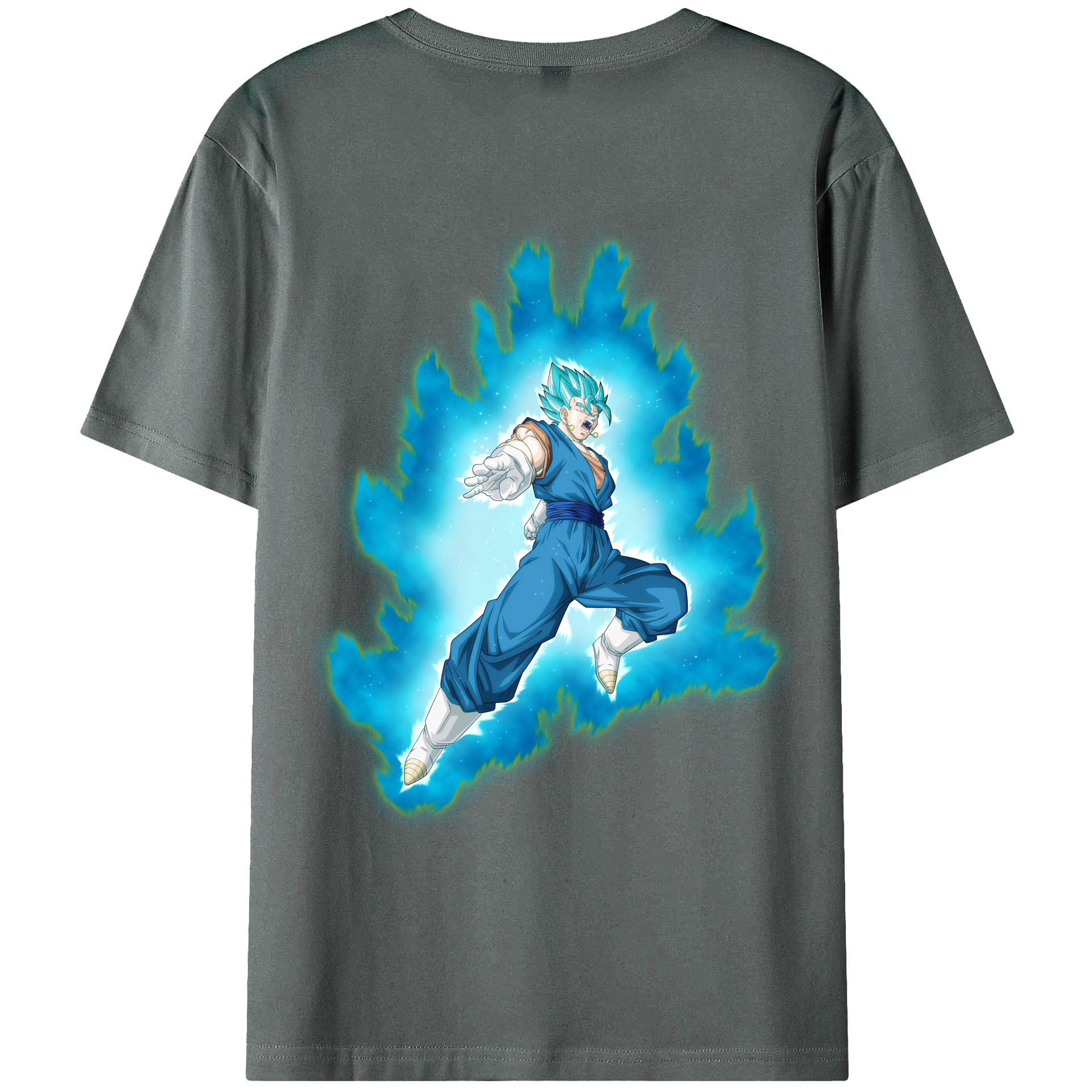 （画像用） ドラゴンボール ベジット DRAGON BALL Vegetto 綿100％ メンズ半袖Tシャツ（バックプリント） 通気性